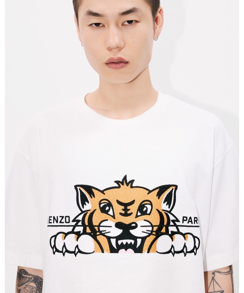 国内完売【KENZO】”Happy Tiger” Tシャツ KENZO tシャツ 'KENZO Happy Tiger' エンブロイダリー オーバー