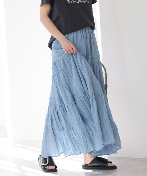 JOURNALSTANDARDrelumeコットンボイルティアードスカート JOURNAL STANDARD relume（ジャーナルスタンダード レリューム