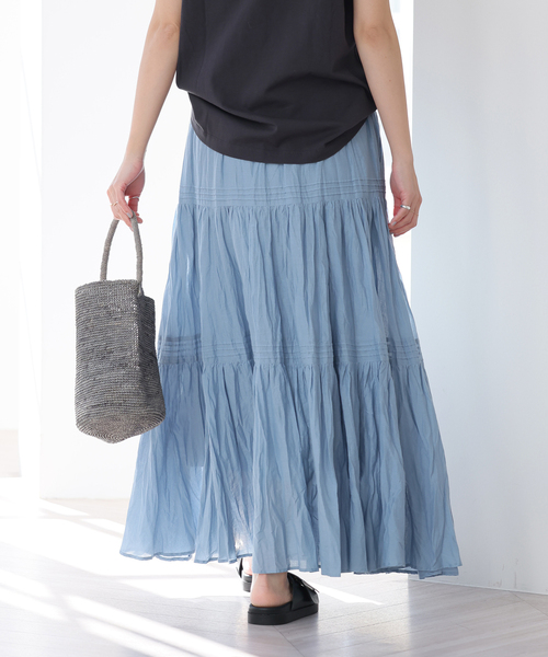 JOURNAL STANDARD relume スカート コットンボイルクリンクル
