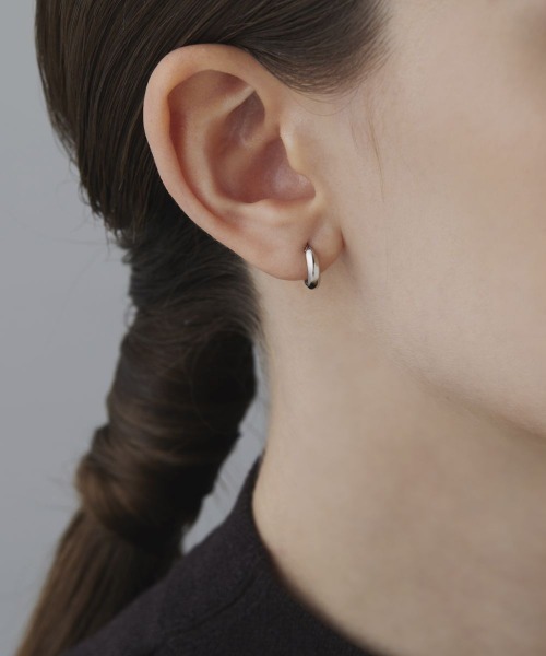 4℃ HOMME+（ヨンドシーオムプラス） ピアス シルバー フープ ピアス