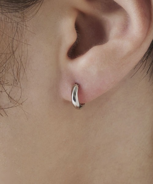 4℃ HOMME+（ヨンドシーオムプラス） ピアス シルバー フープ ピアス