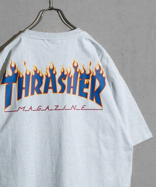 激レア THRASHER ファイヤーハートロゴ Tシャツ Mアッシュグレー 激レア THRASHER ファイヤーハートロゴ Tシャツ Mアッシュグレー
