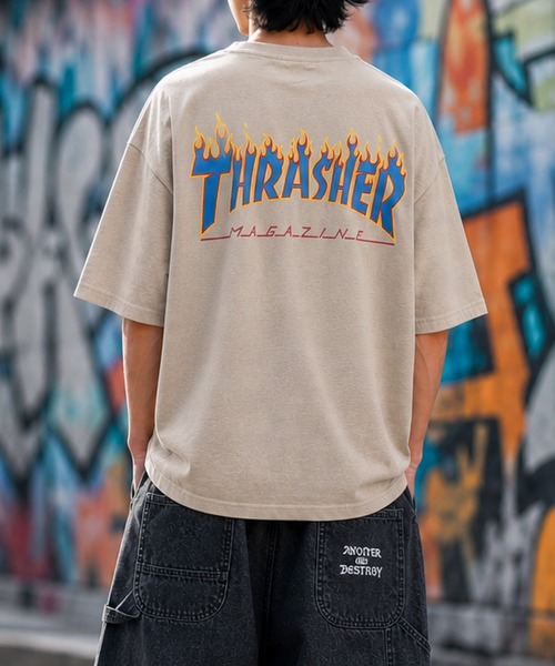 vintage thrasher Tシャツ スラッシャー サイズL THRASHER（スラッシャー） tシャツ 「at」「THRASHER/スラッシャー