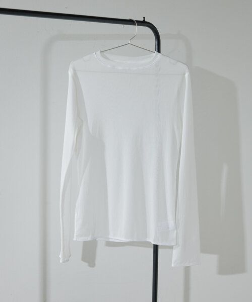 GALLARDAGALANTE / ガリャルダガランテ | La nature linge シアークルーネック トップス | F | ホワイト | レディース GALLARDAGALANTE（ガリャルダガランテ）の「【La nature linge】シアー