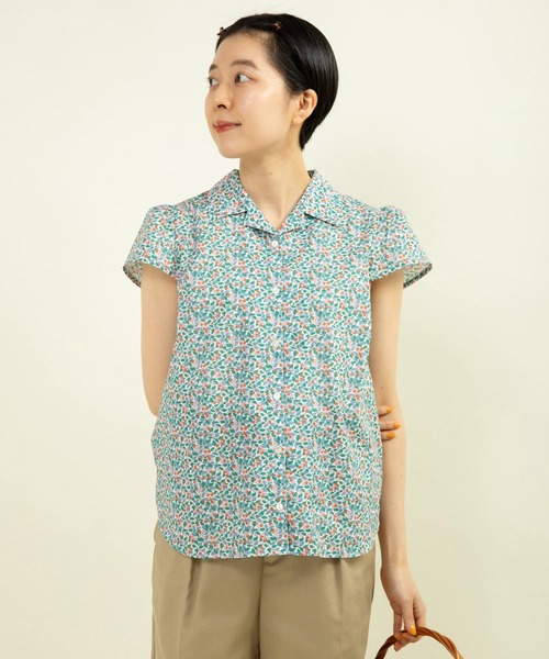 vivapresto LIBERTY リバティ　ブラウス　チューリップ CHILD WOMAN ブラウス シャツ 「WEB別注」LIBERTY/リバティ