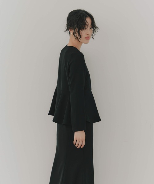 kaene（カエン） ドレス フレアジャケットセットワンピース「ブラック