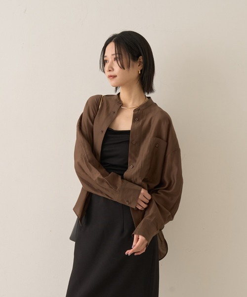定価21450円 Rouge vif Anna シアーシャツジャケット Rouge vif Anna（ルージュヴィフアンナ） ブラウス シャツ ポケット