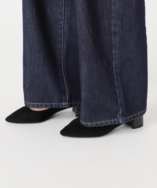 【新品】ジョンブル / 2WAYビッグジーンズ 袴パンツ デニム epnok ジーンズ 「EPNK」Patchwork curve denim pants / パッチ