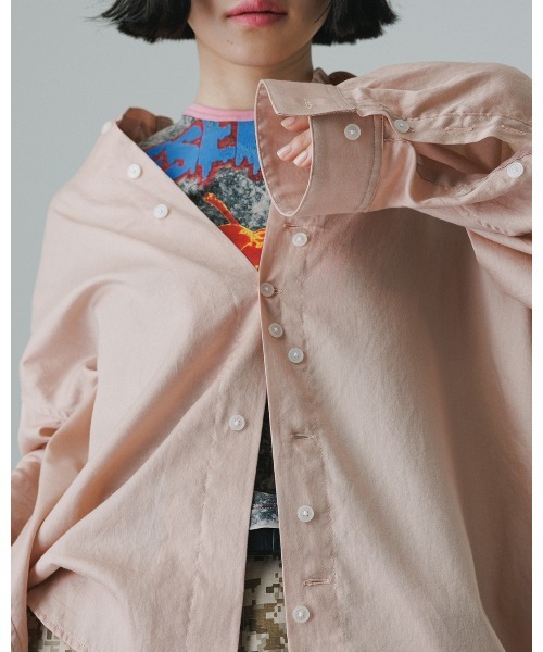 ブラウス シャツ BUTTON OVERSIZE SHIRTS レディース メンズ