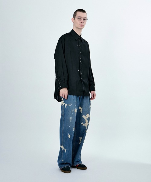 ブラウス シャツ BUTTON OVERSIZE SHIRTS レディース メンズ M TO R ブラウス シャツ BUTTON OVERSIZE SHIRTS レディース