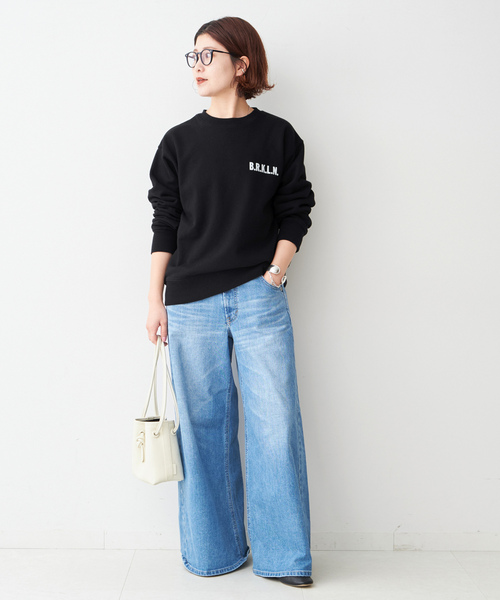 「Spick & Span」 スウェットカットソー FREE ブラック レディース Spick＆Span 「Spick & Span」 スウェットカットソー FREE