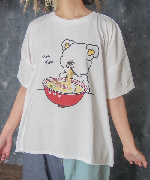 LB/S tシャツ 「Hi Hey Hoooo/ハイヘイホー」ラーメン大好き