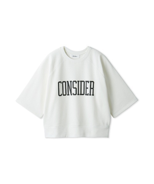 Mila Owen tシャツ ショート丈半袖グラフィックトレーナー