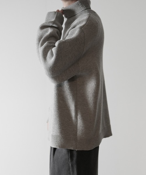 「RUUBON」 タートルネックニット M ブラウン メンズ_画像8