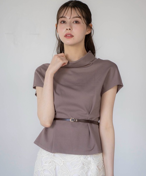 Noela tシャツ ロールカラーカットソー レディース : ZOZOTOWN