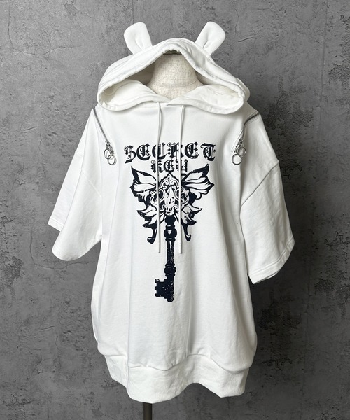 amilige パーカー Amiligeロゴ裾ZIP半袖カットソーパーカー– A AM STUDIO