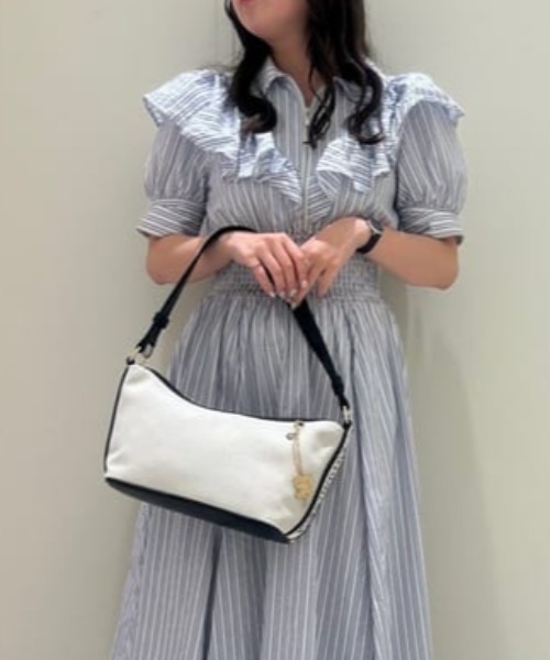 大人気!! SAMANTHAVEGA ロゴテープワンショルダーバッグ SAMANTHAVEGA｜ロゴテープジャガード調ワンショルダーバッグ