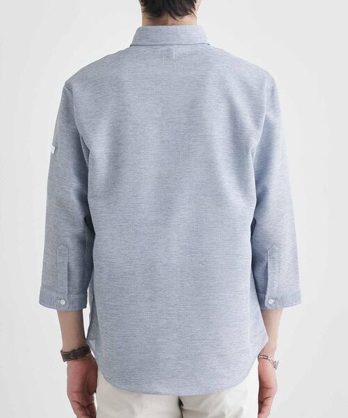 TAKEO KIKUCHI（タケオキクチ） シャツ 「Sサイズ〜」カラミ織り 7分袖