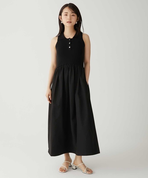 Luan ワンピース 「Luan」POLO DOCKING DRESS/ポロ襟ドッキング