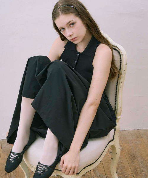 【即日発送】polo docking one-piece Luan ワンピース 「Luan」POLO DOCKING DRESS/ポロ襟ドッキング
