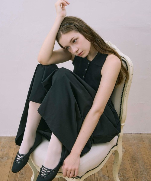 Luan ワンピース 「Luan」POLO DOCKING DRESS/ポロ襟ドッキング
