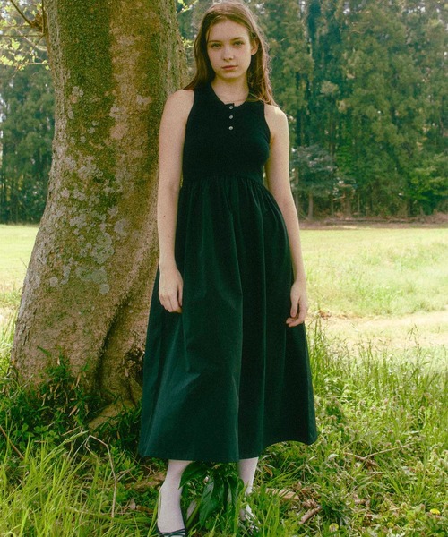 【即日発送】polo docking one-piece Luan ワンピース 「Luan」POLO DOCKING DRESS/ポロ襟ドッキング