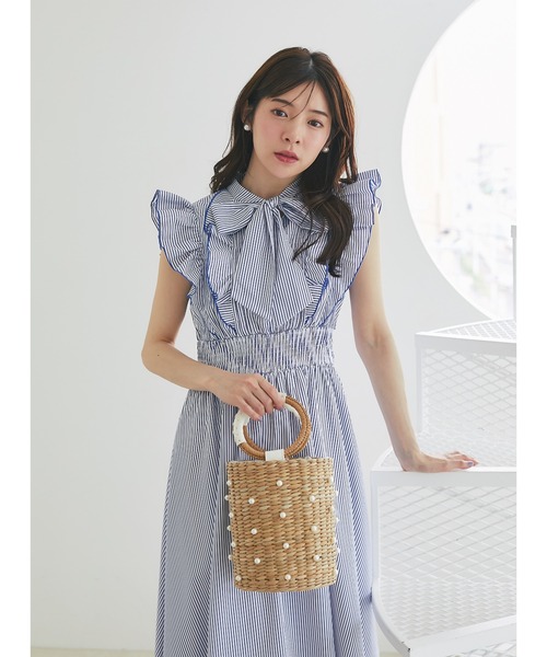 tocco closet かごバッグ カゴバッグ パール付きカゴバッグ
