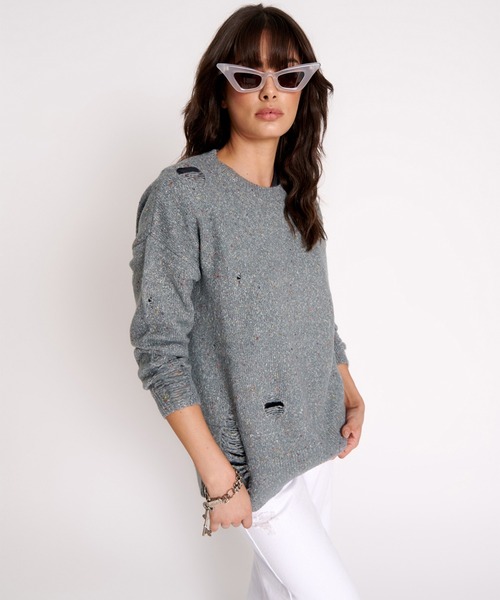 ニット セーター ONE TEASPOON/ワンティースプーン FISHERMAN SWEATER セーター クラッシュ レディース