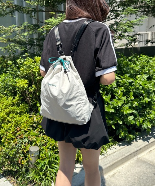 デイバック リュック 配色 軽量 パステルカラーナップサック