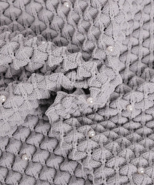 カーディガン 2WAY PATTERN KNIT TOPS/ 2ウェイ パターンニットトップス/ カーディガン レディース カーディガン 2WAYパールニットカーディガン レディース