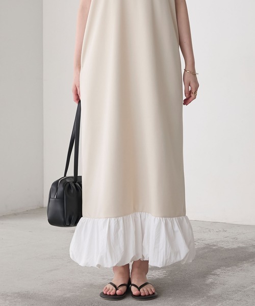【美品】フォクシーブティック　ノースリーブワンピース　裾フリル　最高級ライン forksy.（フォルクシー） ワンピース 「forksy.」「オケージョン対応
