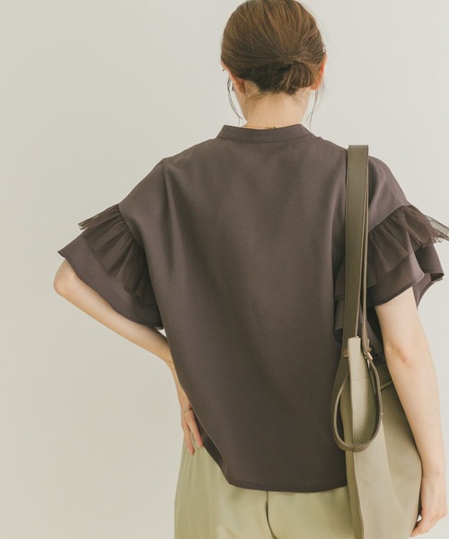 URBAN RESEARCH ITEMS / アーバンリサーチ アイテムズ チュールドッキングフリルブラウス チュールドッキングフリルブラウス(508325006) | ITEMS URBAN