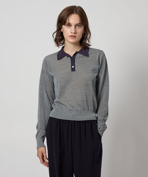 ニット セーター 「Steven Alan」リンガー ポロニット レディース