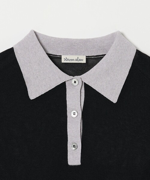 ニット セーター 「Steven Alan」リンガー ポロニット レディース STEVEN ALAN ニット セーター 「Steven Alan」リンガー