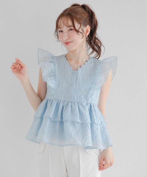 Fitmore×coara ジャガードブラウス美品 fitmore♡coaraさんコラボジャガードブラウス