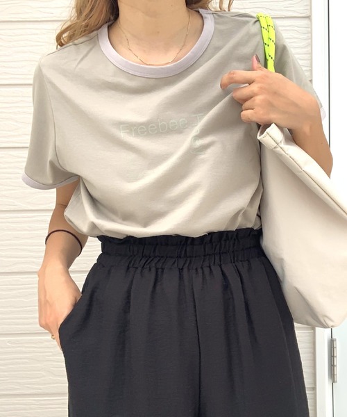 tシャツ リンガーロゴプリントT レディース