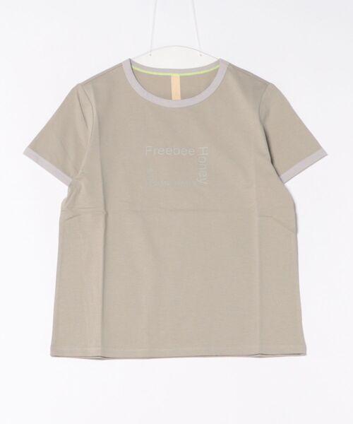 Q tシャツ リンガーロゴプリントT レディース : ZOZOTOWN Yahoo