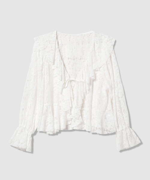 ブラウス シャツ 「EF（エフ）」ラッフルレースブラウス（WOMEN） レディース