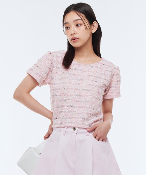 tシャツ 「Narcissus」ツイードＴシャツ レディース Narcissus tシャツ 「Narcissus」ツイードTシャツ レディース