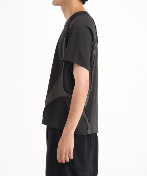 NVRFRGT tシャツ 別注 PANELED HALF SLEEVE T-SHIRT メンズ
