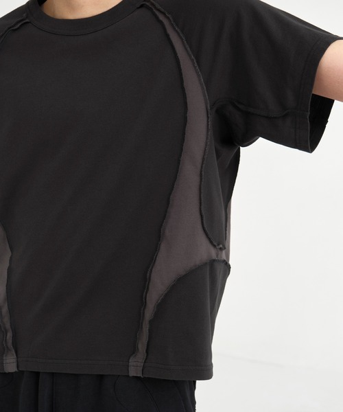 NVRFRGT tシャツ 別注 PANELED HALF SLEEVE T-SHIRT メンズ