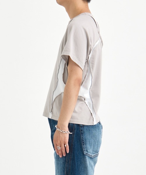 NVRFRGT tシャツ 別注 PANELED HALF SLEEVE T-SHIRT メンズ