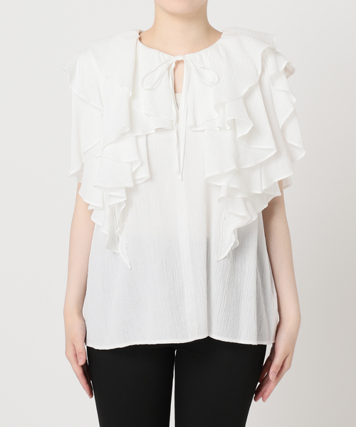 JOURNAL STANDARD ブラウス シャツ ラッフルカラーコットン