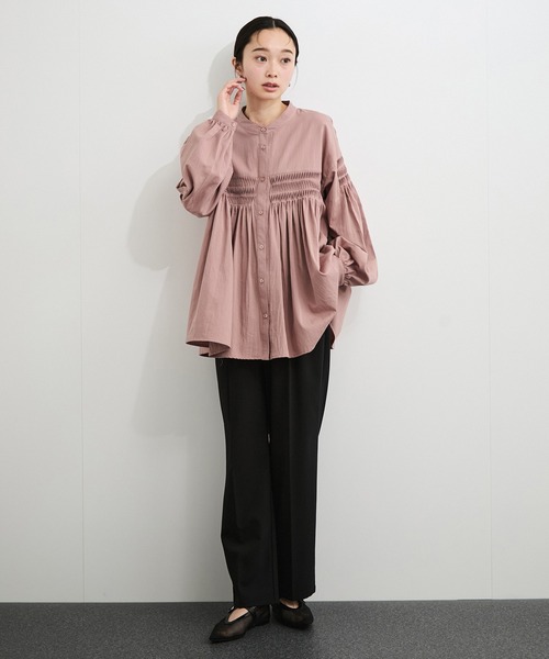 LE CERCLE par rope' ブラウス シャツ ピンタックブラウス