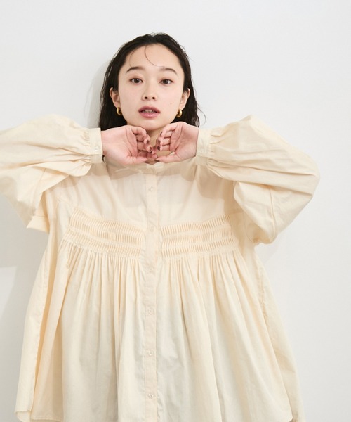 LE CERCLE par rope' ブラウス シャツ ピンタックブラウス