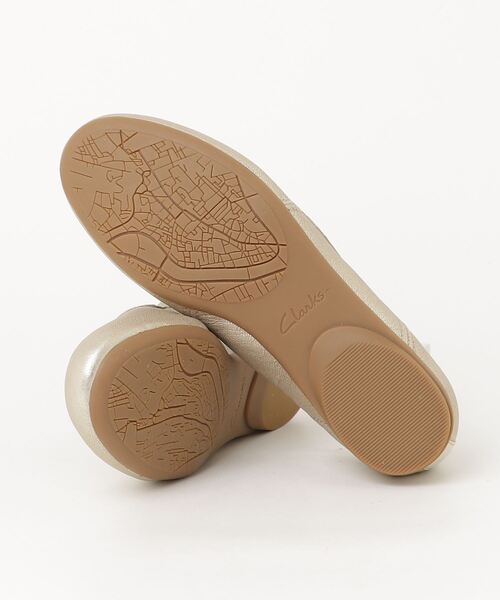 「Clarks」 フラットパンプス 22.5cm ゴールド レディース_画像3