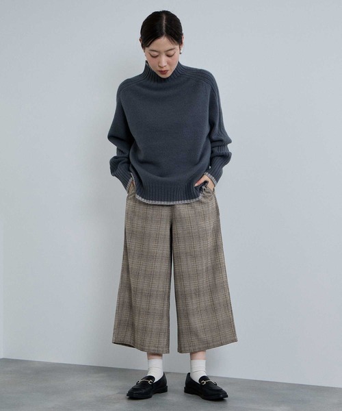 NAVY ワイドパンツ パンツ ワイドクロップドパンツ レディース
