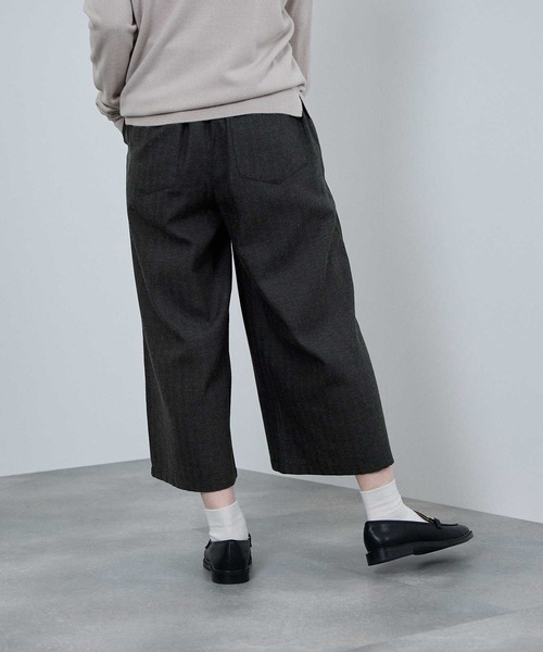 NAVY ワイドパンツ パンツ ワイドクロップドパンツ レディース
