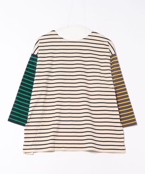 CUBE SUGAR（キューブシュガー） tシャツ 先染めボーダー天竺 前後着