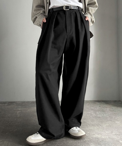 Classical Origin チノパン 綿100％ インツータック仕様 ワイド